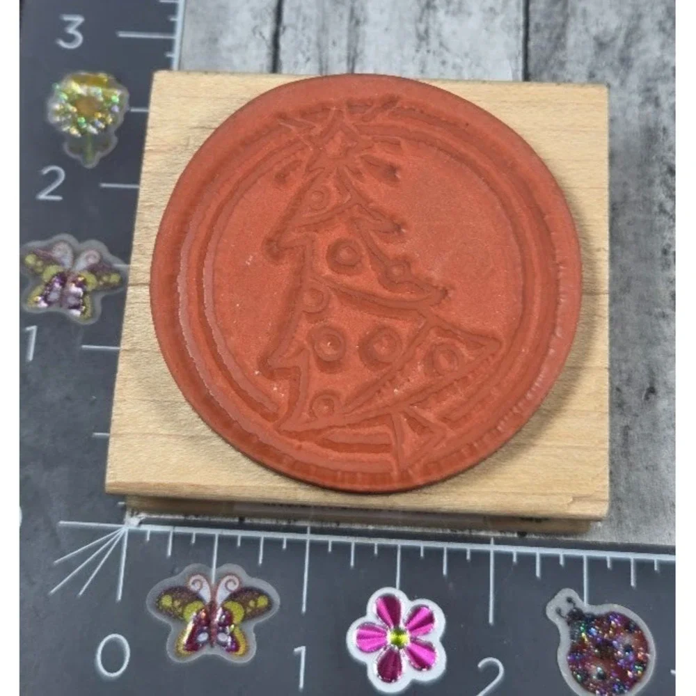 All Night Media Christmas Tree The Netherlands 487F10 Rubber Stamp Wood #Q32